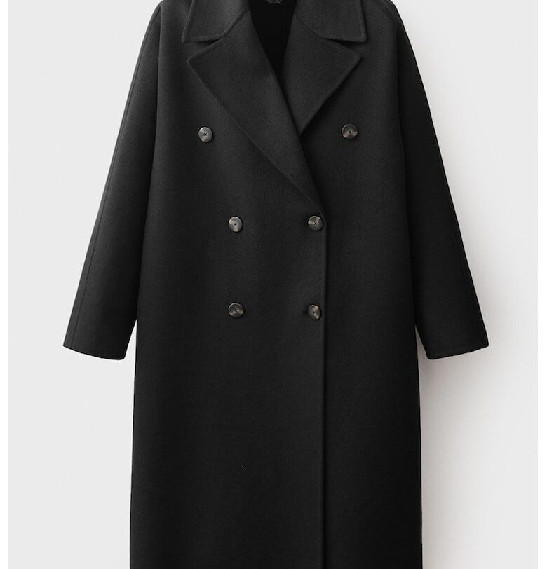 Двуредно палто с вълна Mango