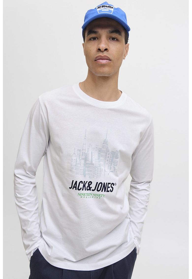 Десенирана памучна блуза Jack  Jones