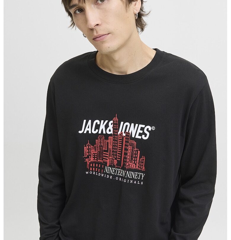 Десенирана памучна блуза Jack  Jones