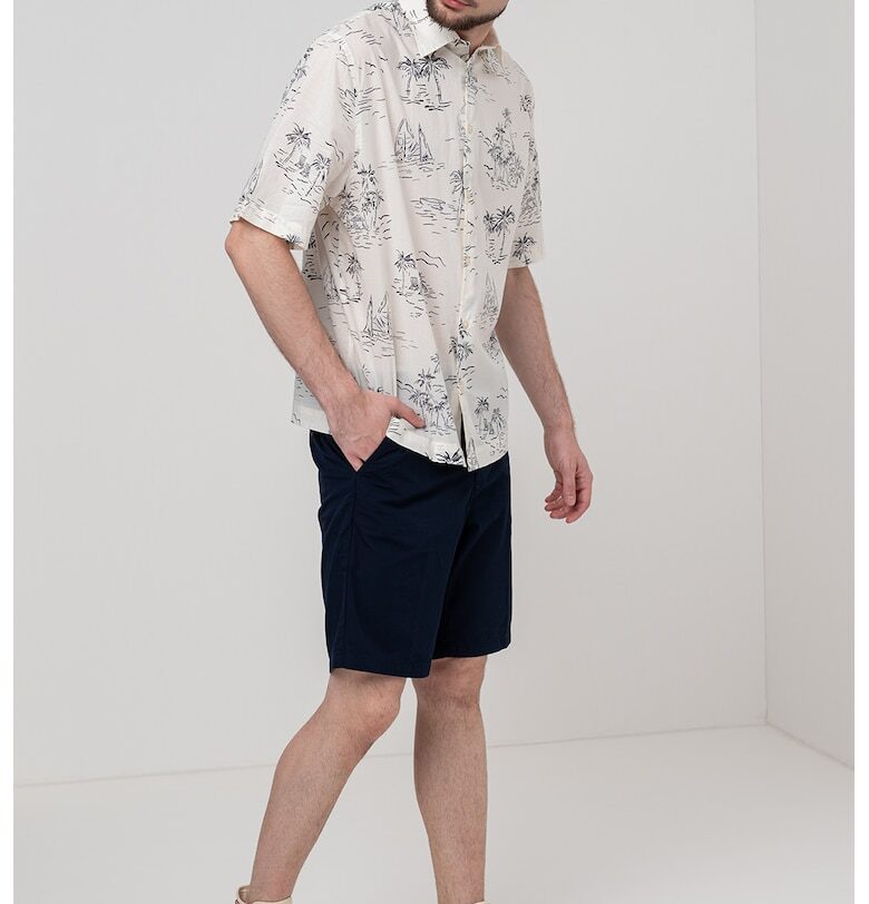 Десенирана риза от памук United Colors of Benetton