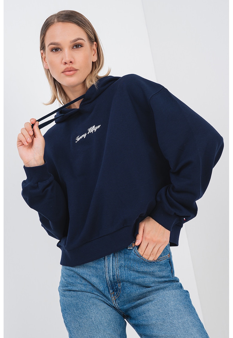 Десенирано худи с паднали ръкави Tommy Hilfiger