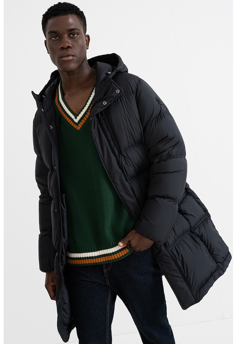 Дълго подплатено зимно яке - Черен Colmar