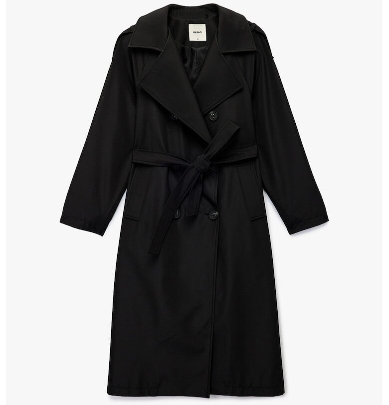 Дълго стандартно палто с копчета KOTON