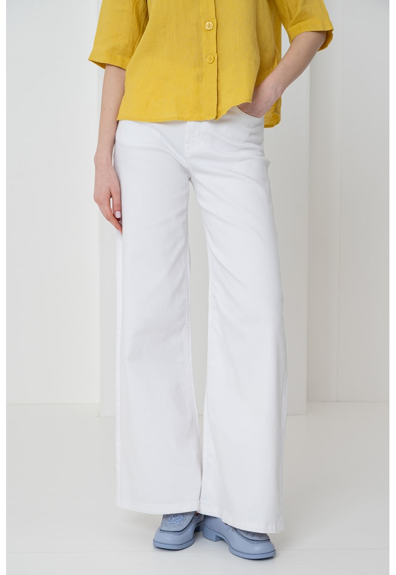 Дънки с висока талия и широк крачол United Colors of Benetton