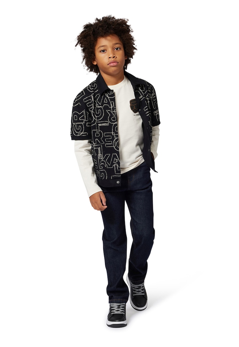 Дънки с контрастни шевове KARL LAGERFELD KIDS