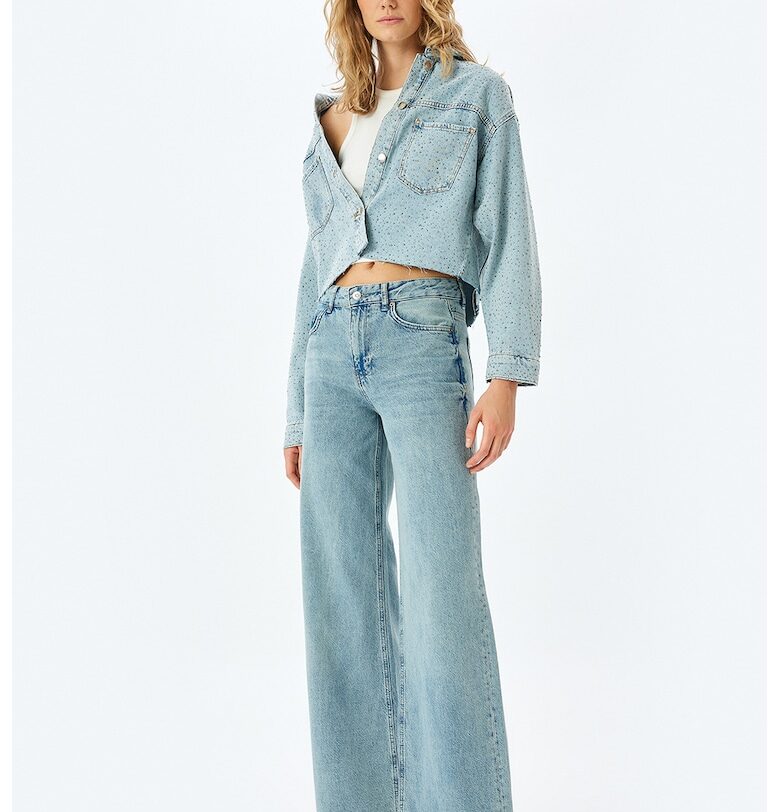 Дънки с широк крачол и захабен ефект KOTON