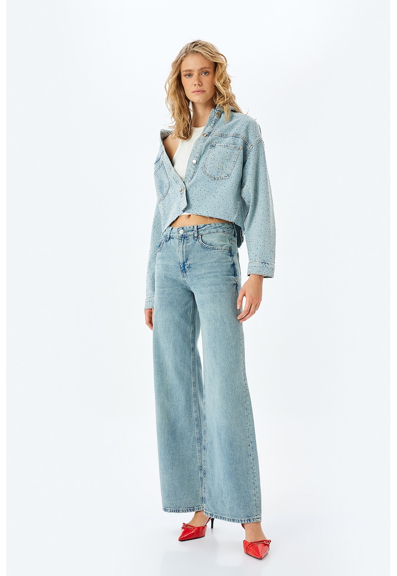 Дънки с широк крачол и захабен ефект KOTON