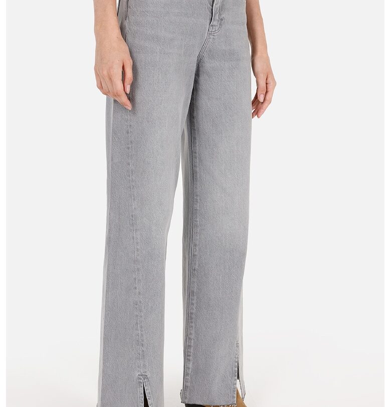 Дънки с широк крачол и цепки на подгъва COLINS