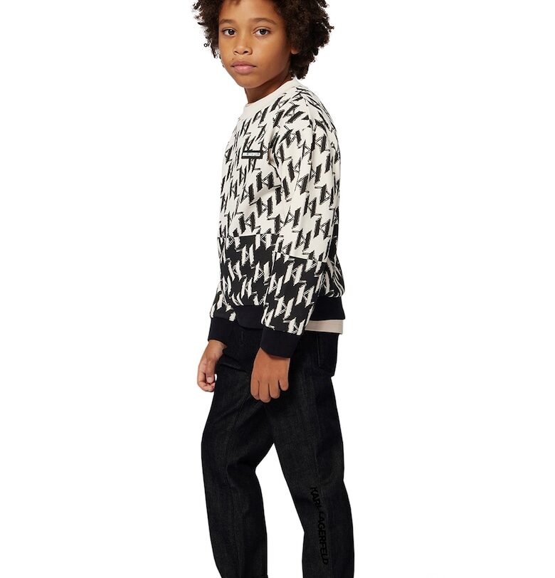 Дънки със средна талия KARL LAGERFELD KIDS