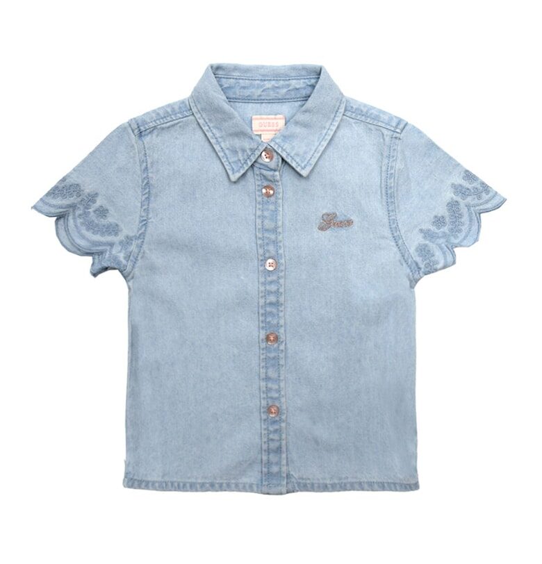 Дънкова риза с бродирани ръкави GUESS KIDS