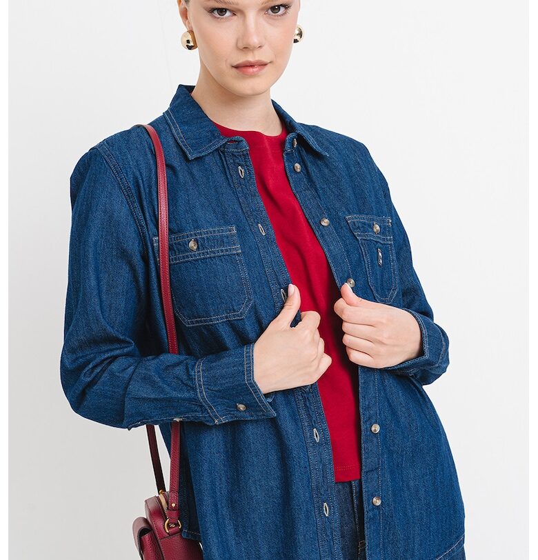 Дънкова риза с джоб на гърдите GUESS JEANS