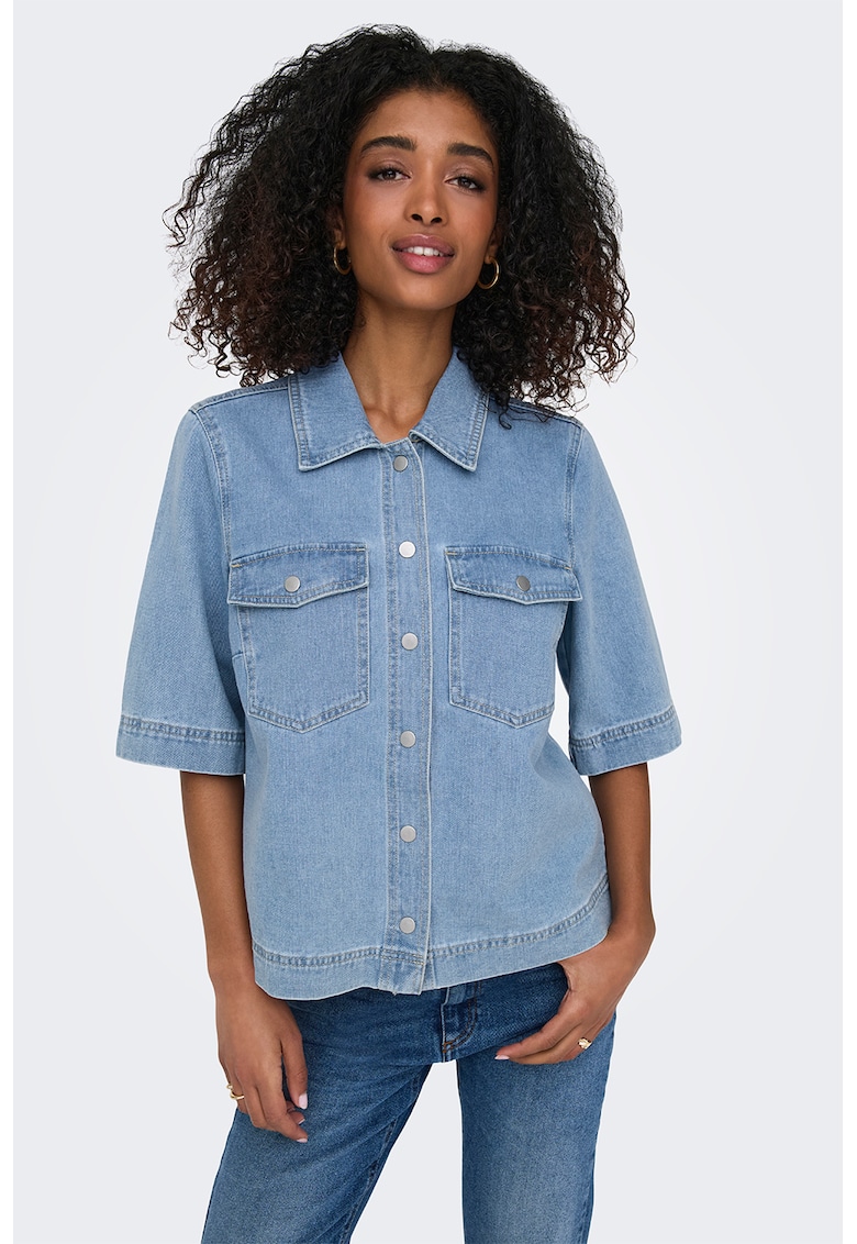 Дънкова риза с джобове на гърдите Only