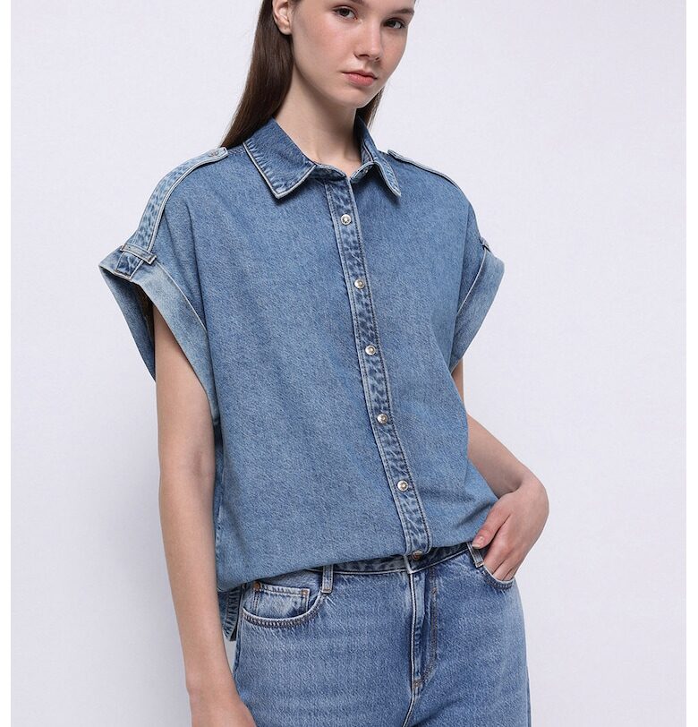 Дънкова риза с паднали ръкави COLINS