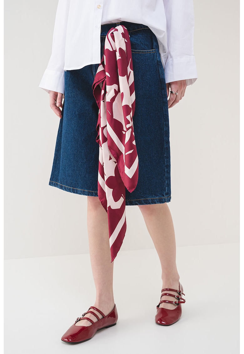 Дънкови бермуди Flora с широк крачол Pieces