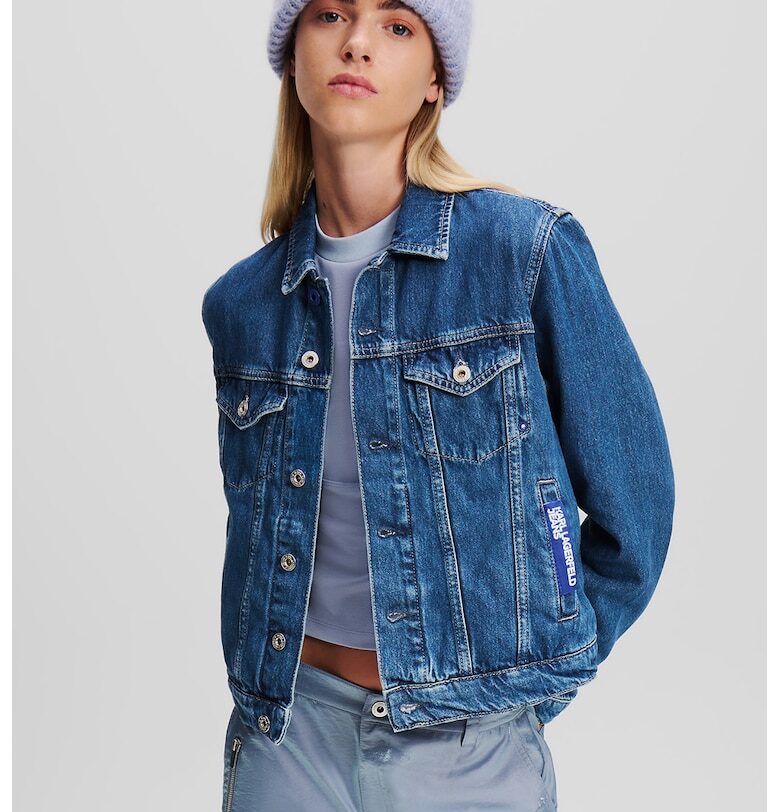 Дънково яке от органичен памук с джобове на гърдите KARL LAGERFELD JEANS