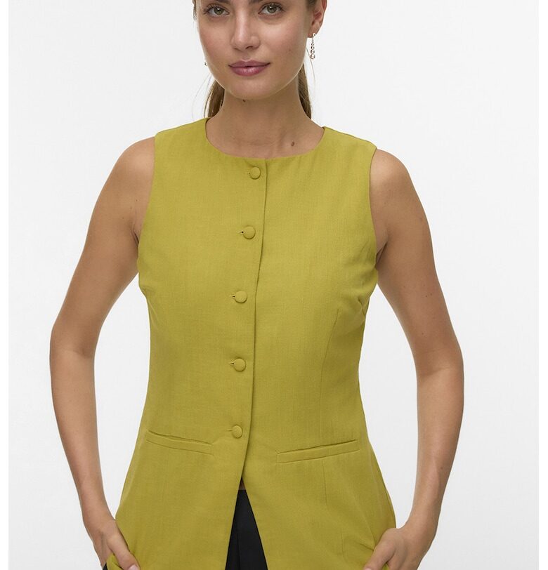 Едноцветен елек с копчета Vero Moda