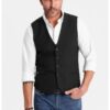Елегантен потник със зигзагообразен десен SLIM FIT  OM-BLZV-0143 OMBRE
