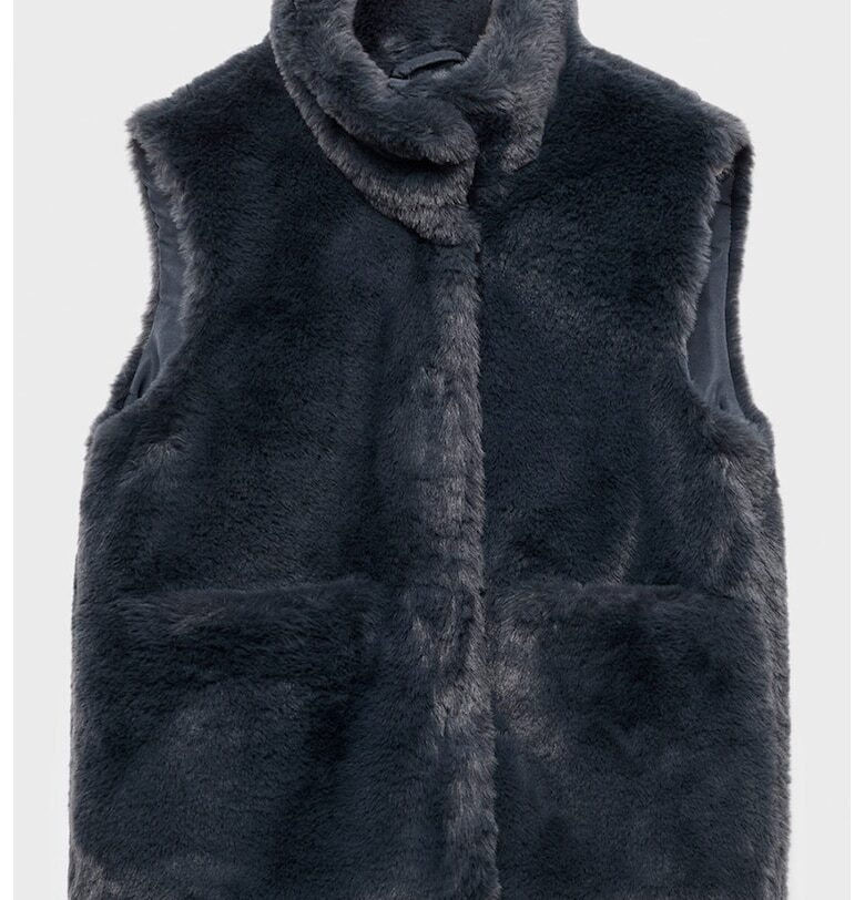 Елек от еко кожа с капси Mango