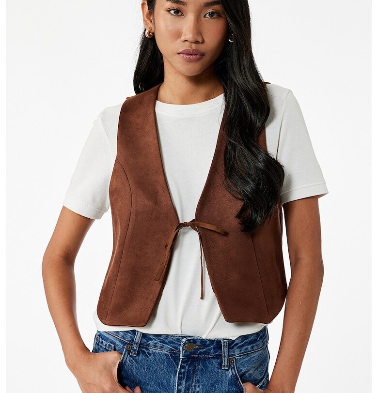 Елек с велур и връзки KOTON