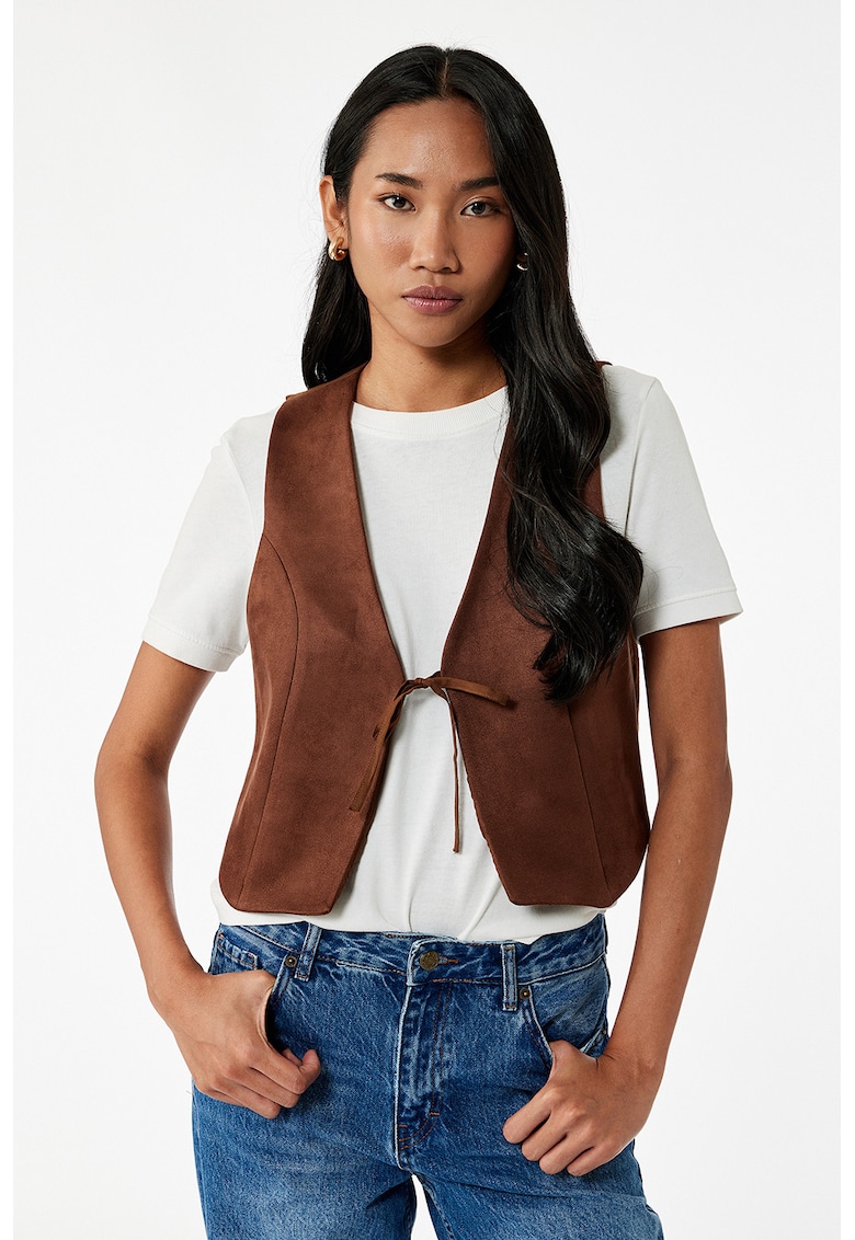 Елек с велур и връзки KOTON