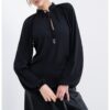 Ефирна блуза с бухнали ръкави GUESS