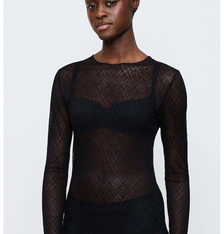 Ефирна дълга горна пижама с бродерии Triumph