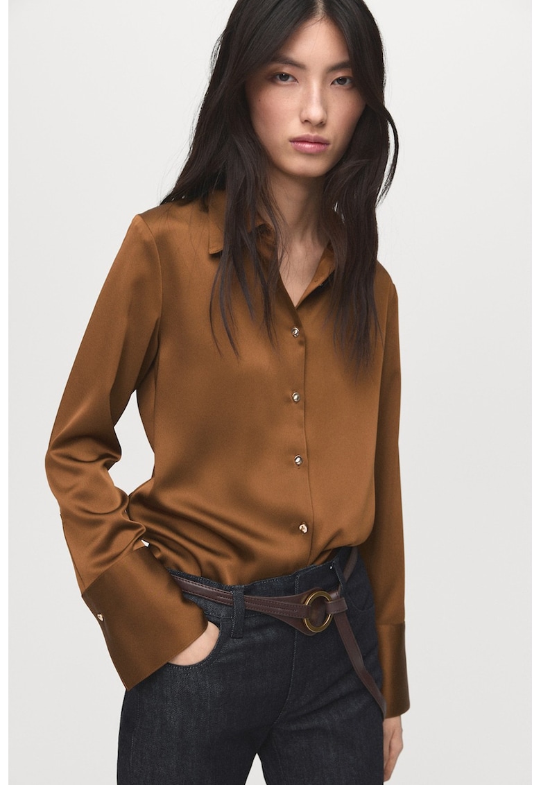 Ефирна сатинирана риза Mango