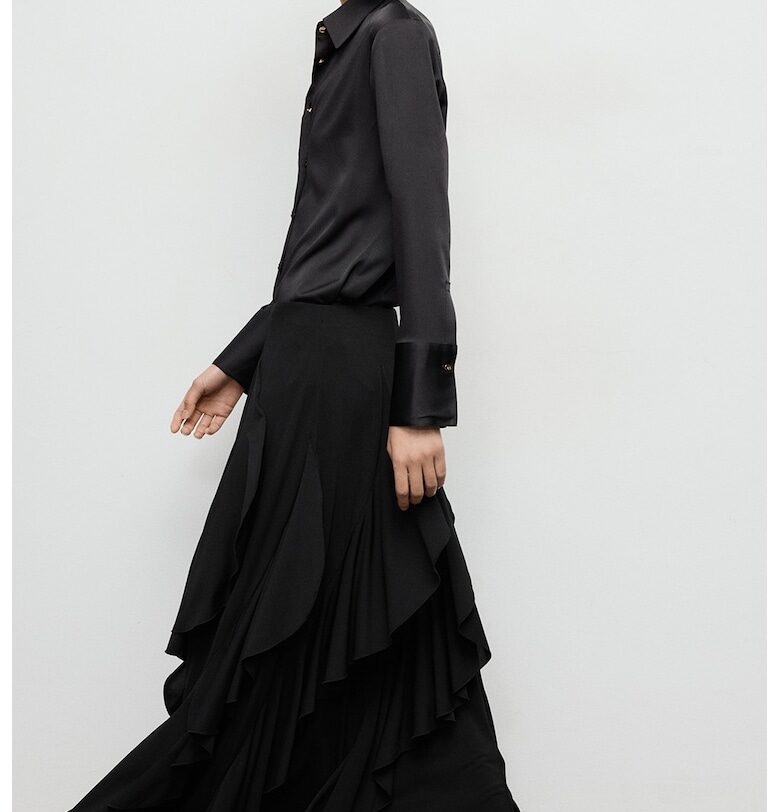 Ефирна сатинирана риза Mango