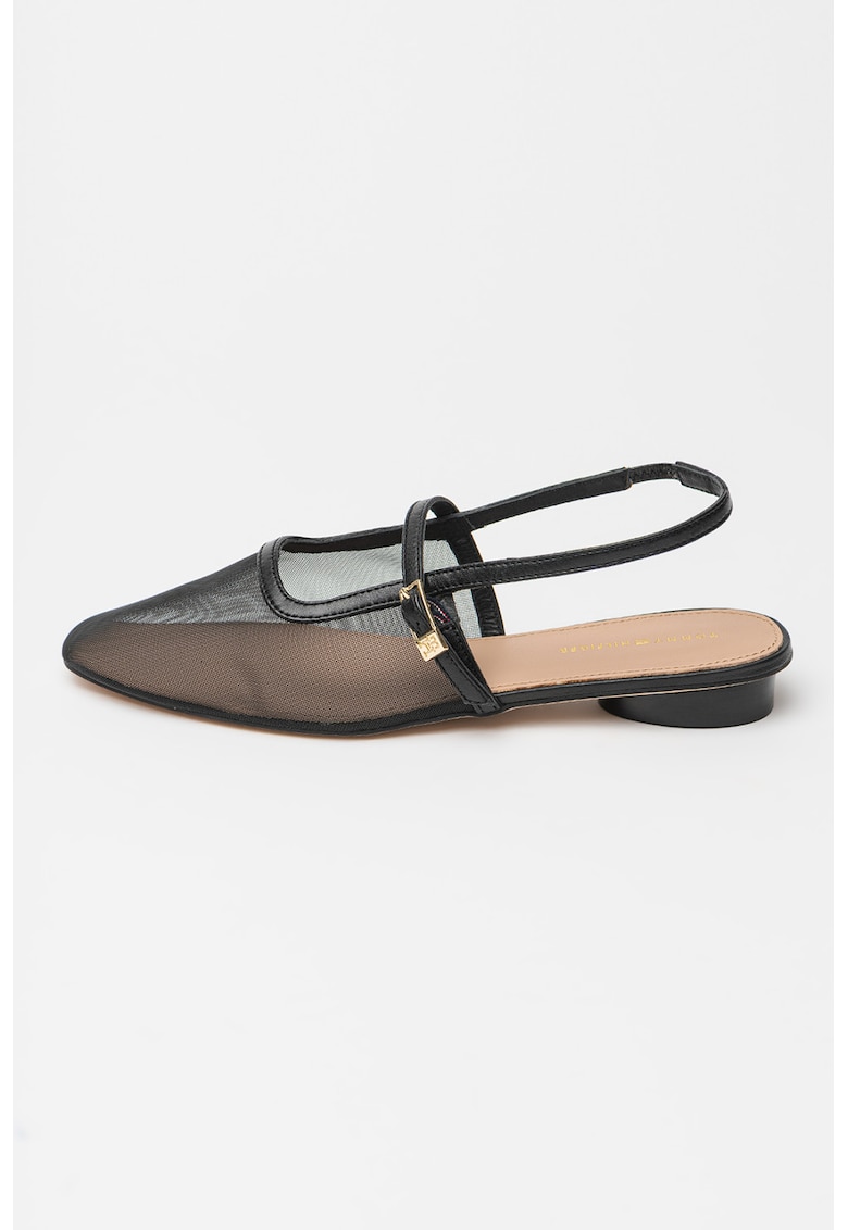 Ефирни пантофки с каишка на петата Tommy Hilfiger