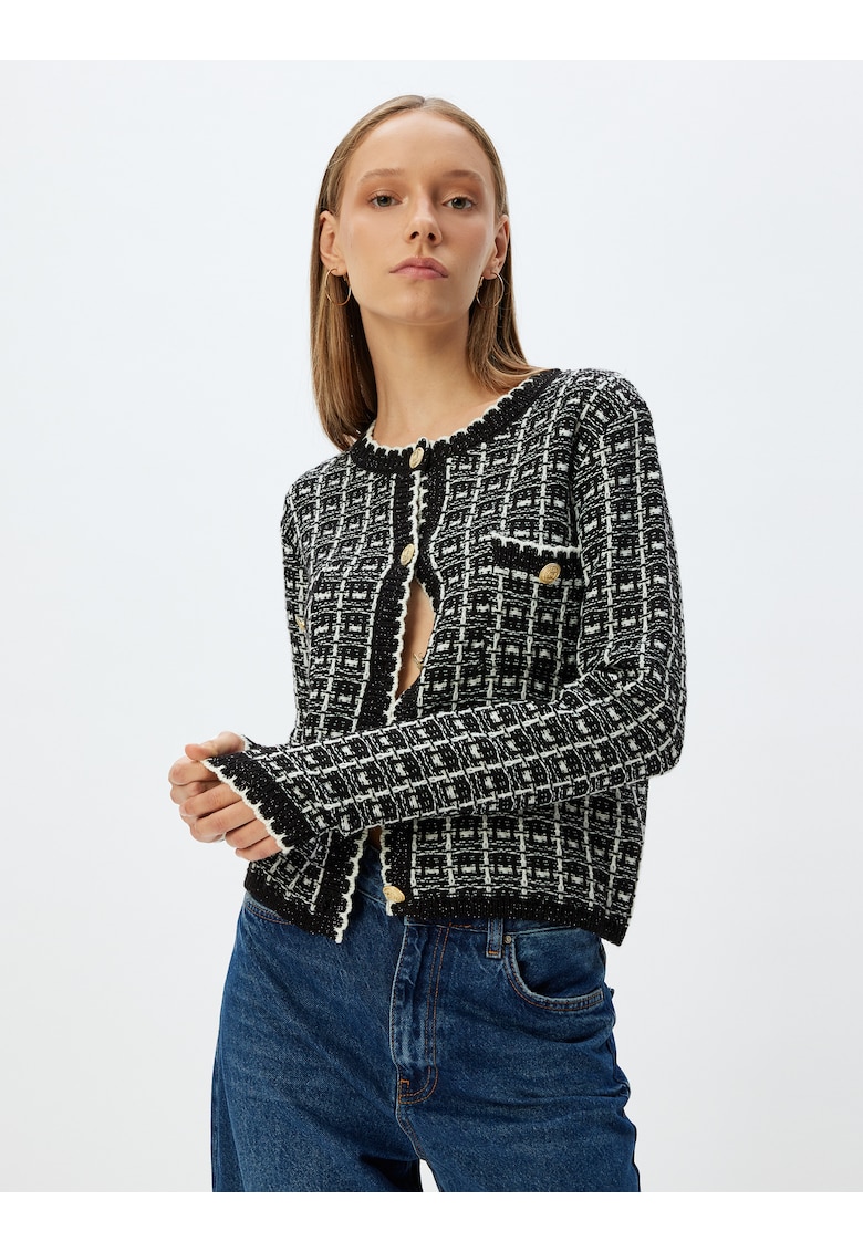 Жилетка на каре с метални копчета KOTON