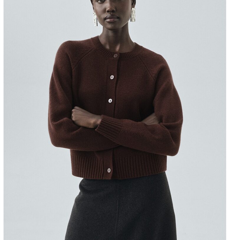 Жилетка с вълна и ръкави реглан Mango