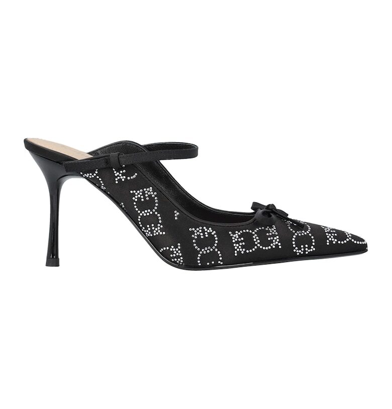 Заострени обувки с декоративни камъни Pinko