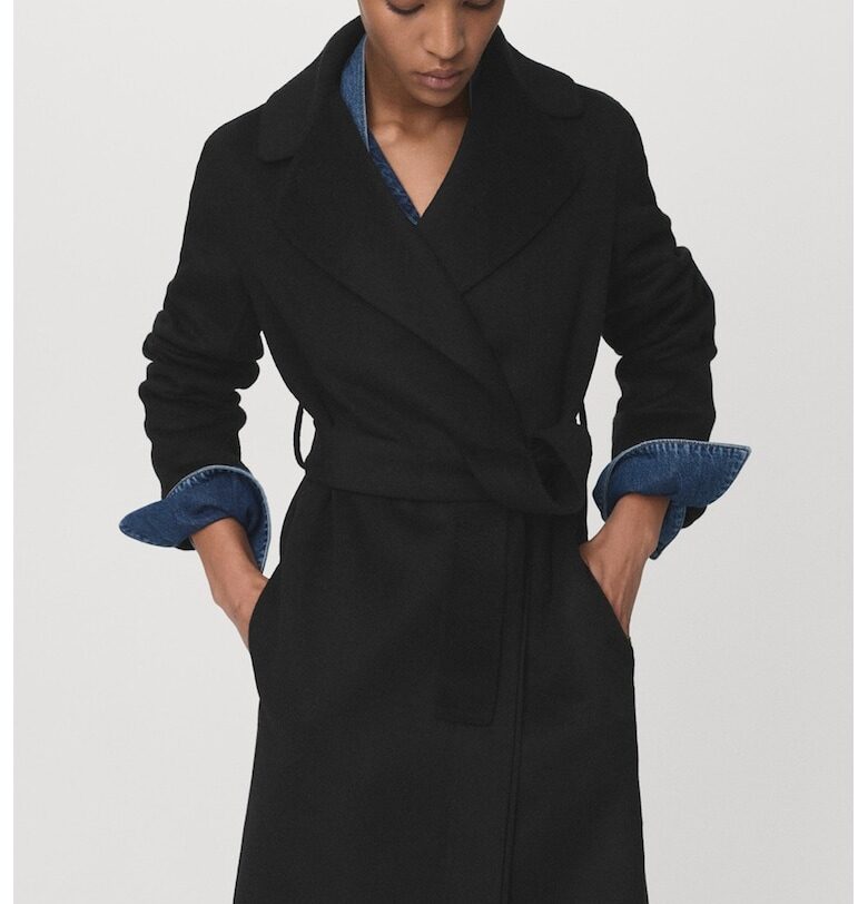 Застъпено палто с вълна Mango