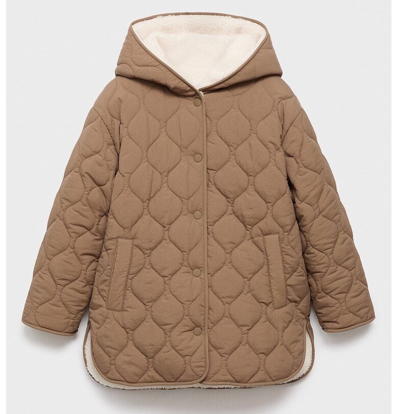 Зимно капитонирано яке с капси Mango