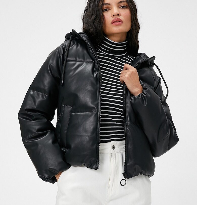 Зимно капитонирано яке с качулка KOTON