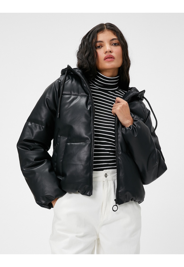 Зимно капитонирано яке с качулка KOTON