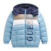 Зимно яке с вата - Ледено синьо/Мръснобял/Светло бежово GUESS KIDS