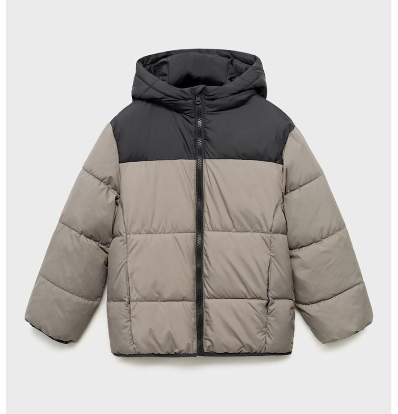 Зимно яке с дизайн с цветен блок Mango