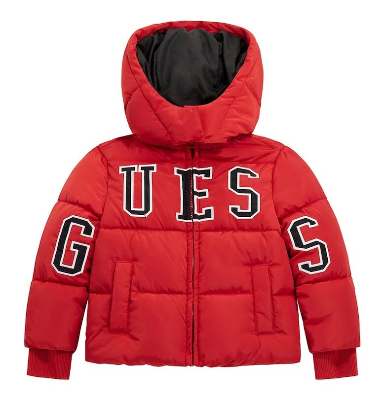Зимно яке с качулка и лого GUESS KIDS