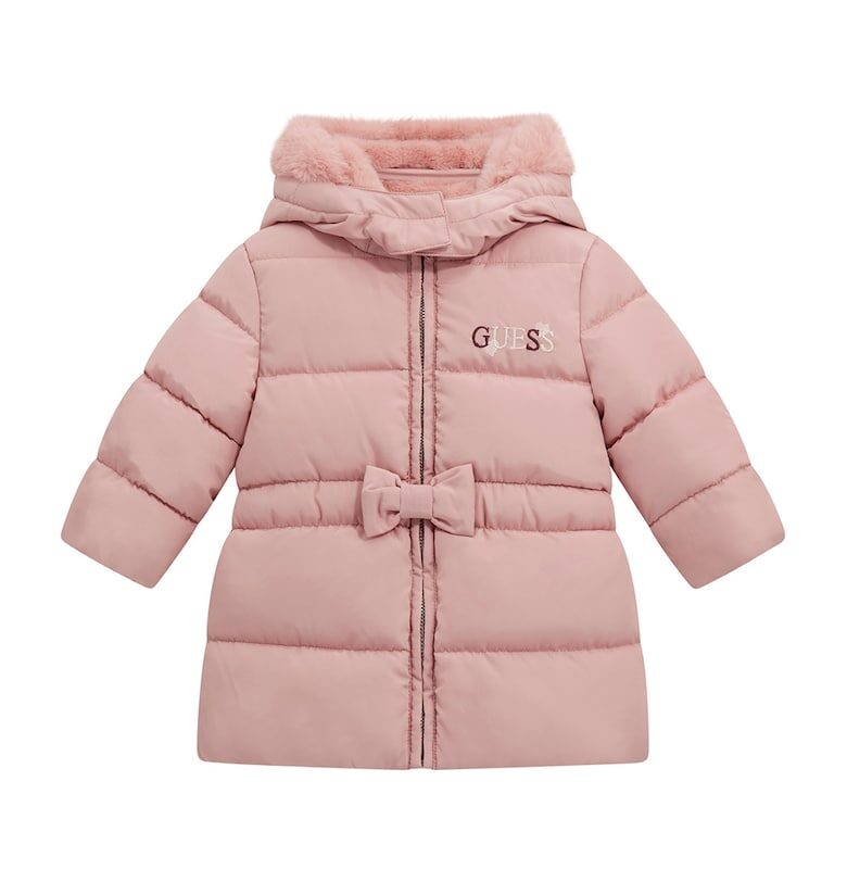 Зимно яке с качулка и панделка GUESS KIDS