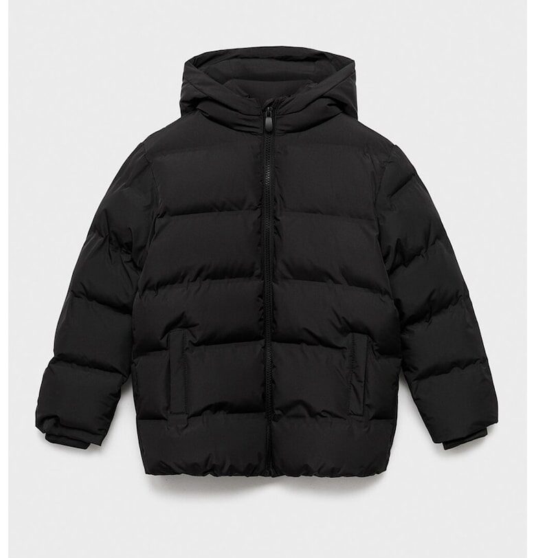 Зимно яке с качулка и странични джобове Mango