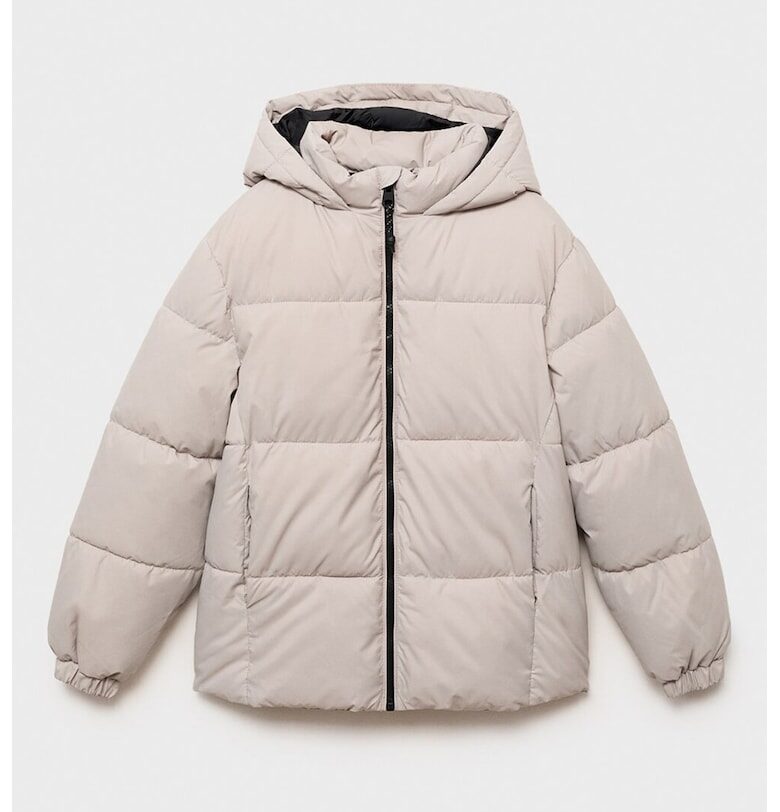 Зимно яке с качулка и табелка за име Mango