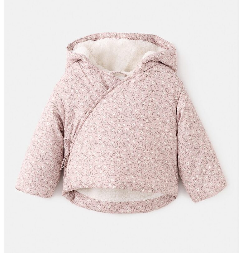 Зимно яке с флорален дизайн Mango