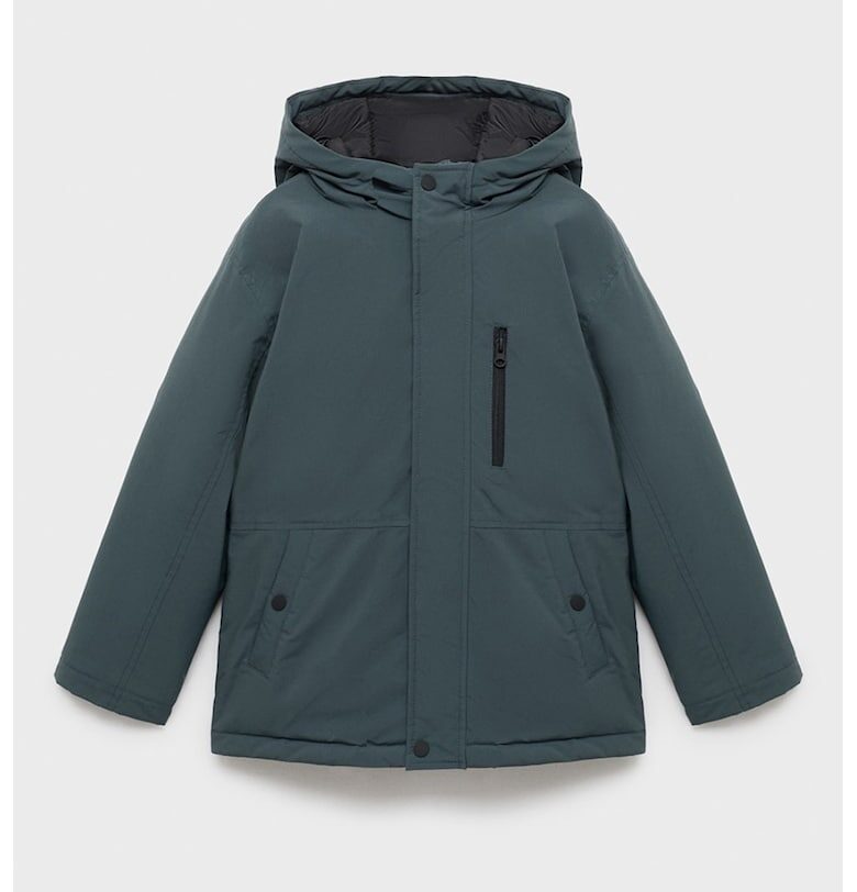 Зимно яке със скосени джобове Mango