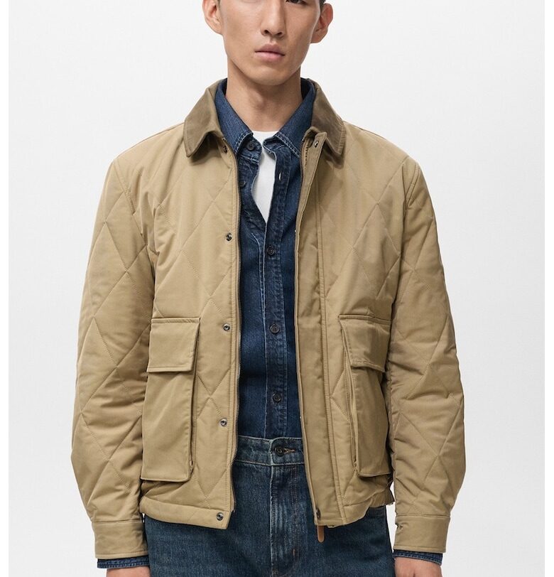 Капитониран шакет с джобове Mango