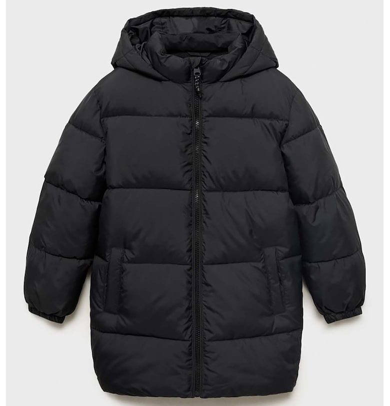 Капитонирано зимно яке с качулка Mango