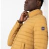 Капитонирано зимно яке със средновисока яка - Шафраново жълто Colmar