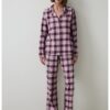Карирана памучна пижама с копчета Penti