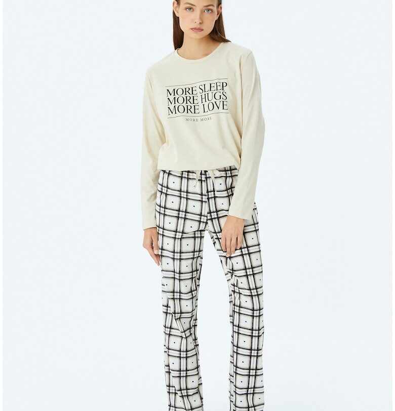 Карирана пижама с връзка KOTON