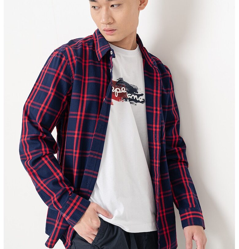 Карирана риза Conrad с маншети с копчета Pepe Jeans London